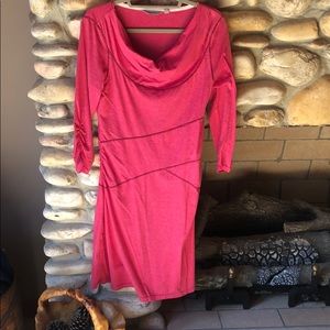 Hot pink cowl neck Athleta dress